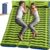 Yuzonc Double Sleeping Pad – Self Inflating 4″ Extra-Thick for 2 Person with Pillow Built-in Foot Pump Inflatable Sleeping Mat for Backpacking, Hiking, Traveling, Tent, Portable Camping Mat