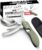 Orblue 4-in-1 Camping Utensils, 1-Pack, Portable Stainless Steel Spoon, Fork, Knife & Bottle Opener Combo Set – Travel, Backpacking Cutlery Multitool Olive Green