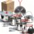 Portable 18/8 Stainless Steel Camping Cookware Set 11 Pcs – Nesting Design, Large Capacity Pots and pan with Kettle, Compact for Picnic & Family Outdoor Cooking (4-8 People) with Carry Bag