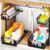 Under Sink Organizer, L-Shape 2 Tier Pull Out Cabinet Organizer with Adjustable Height, Metal Sliding Storage Rack for Kitchen Bathroom Pantry, Black, 2 Pack