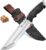 Dream Reach Fixed Blade Knife, Outdoor Survival Knife with Tactical Kydex Sheath, Horizontal Carry Knives with Ergonomic Handle, Bushcraft Knives for Camping Gardening Gift for Men