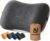 Inflatable Camping Pillow – Ultralight Compact Air Pillow for Travel, Backpacking & Hiking – Ergonomic Neck & Lumbar Support – Portable Inflatable Pillow with Removable Washable Cover – (Grey)
