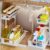 2 Pack Under Sink Organizer, 2 Tier Pull Out Cabinet Organizer with 5-Level Adjustable Height, Sliding Metal Storage Rack for Kitchen Bathroom Pantry, White