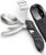 Orblue 4-in-1 Camping Eating Utensils, 2-Pack – Portable Spoon, Fork, Knife & Bottle Opener Combo Set – Stainless Steel Flatware with Detachable Fork – Travel, Backpacking Cutlery Multitool, Black