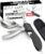 Orblue 4-in-1 Camping Utensils, 1-Pack, Portable Stainless Steel Spoon, Fork, Knife & Bottle Opener Combo Set – Travel, Backpacking Cutlery Multitool, Black